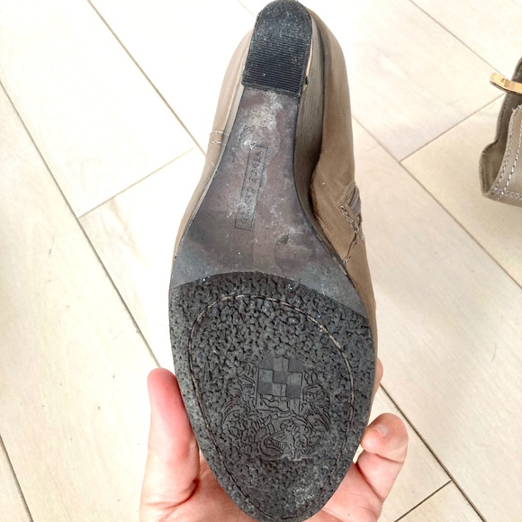 Beige Wedge Ankle Boots - Leather - Size 35.5 - Picture 7 of 12